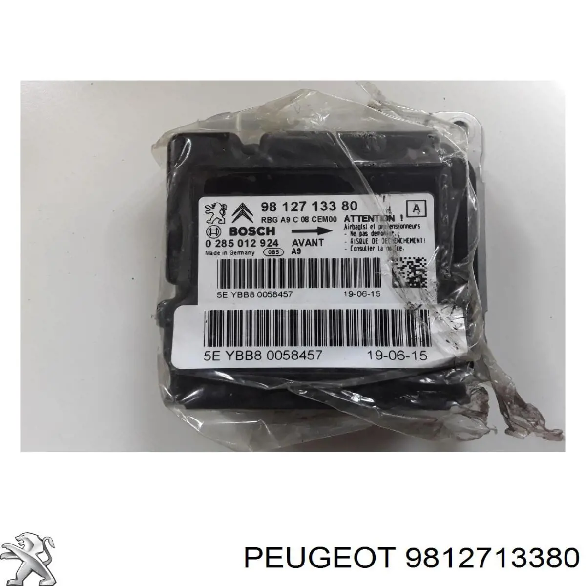Купити 9812713380 Peugeot/Citroen Модуль-процесор керування подушки безпеки