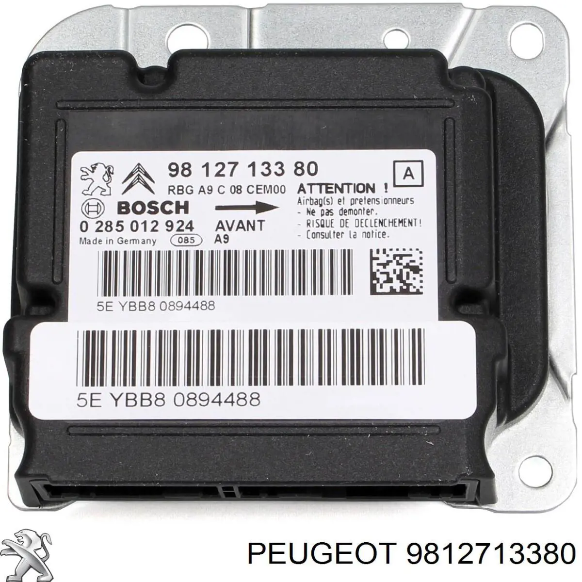 9812713380 Peugeot/Citroen Модуль-процесор управління подушки безпеки