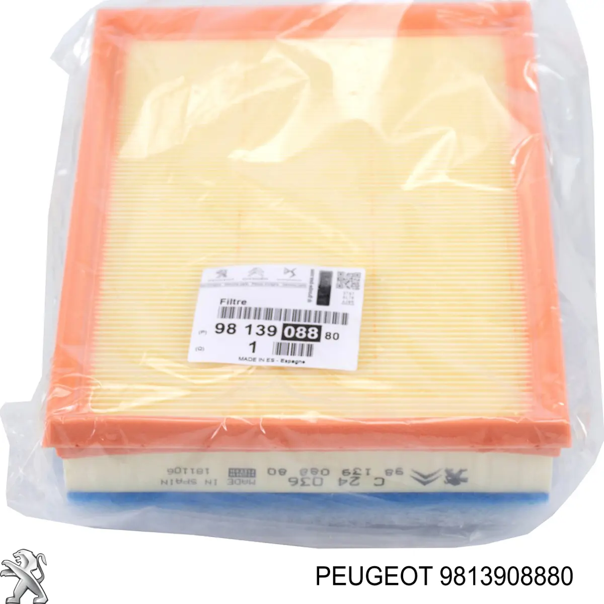 9813908880 Peugeot/Citroen Повітряний фільтр двигуна