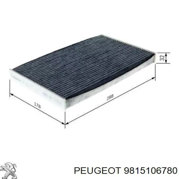 Купити 9815106780 Peugeot/Citroen Фільтр салону вугільний