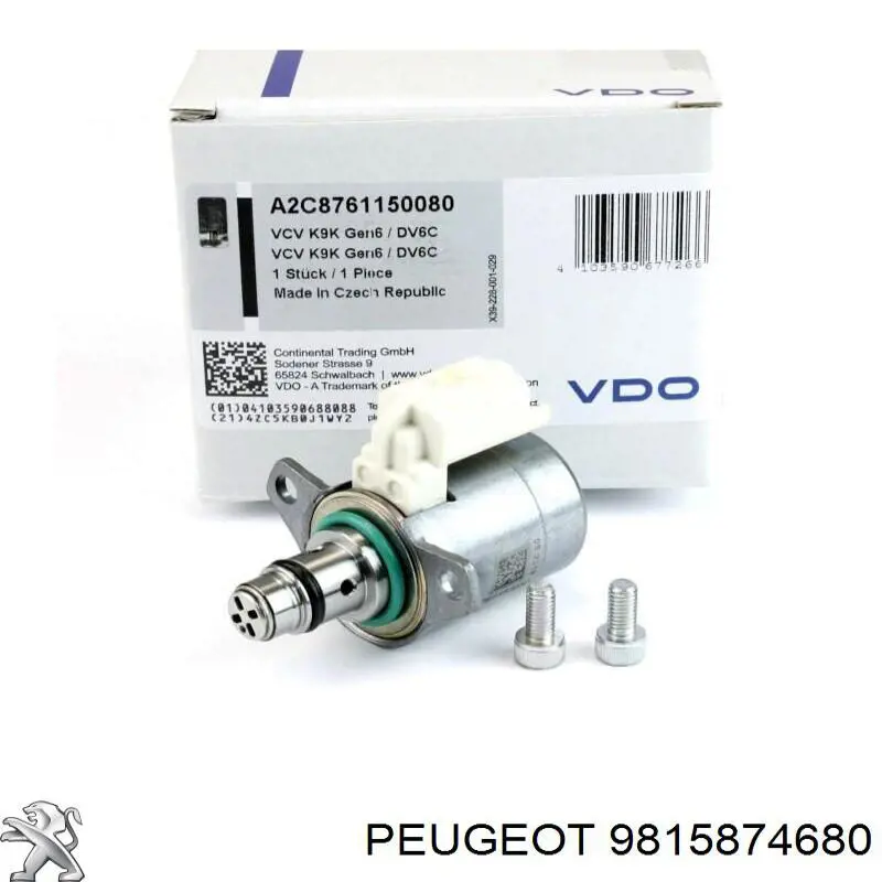 Клапан регулювання тиску палива Peugeot/Citroen 9815874680 ціна, від 169.37 USD