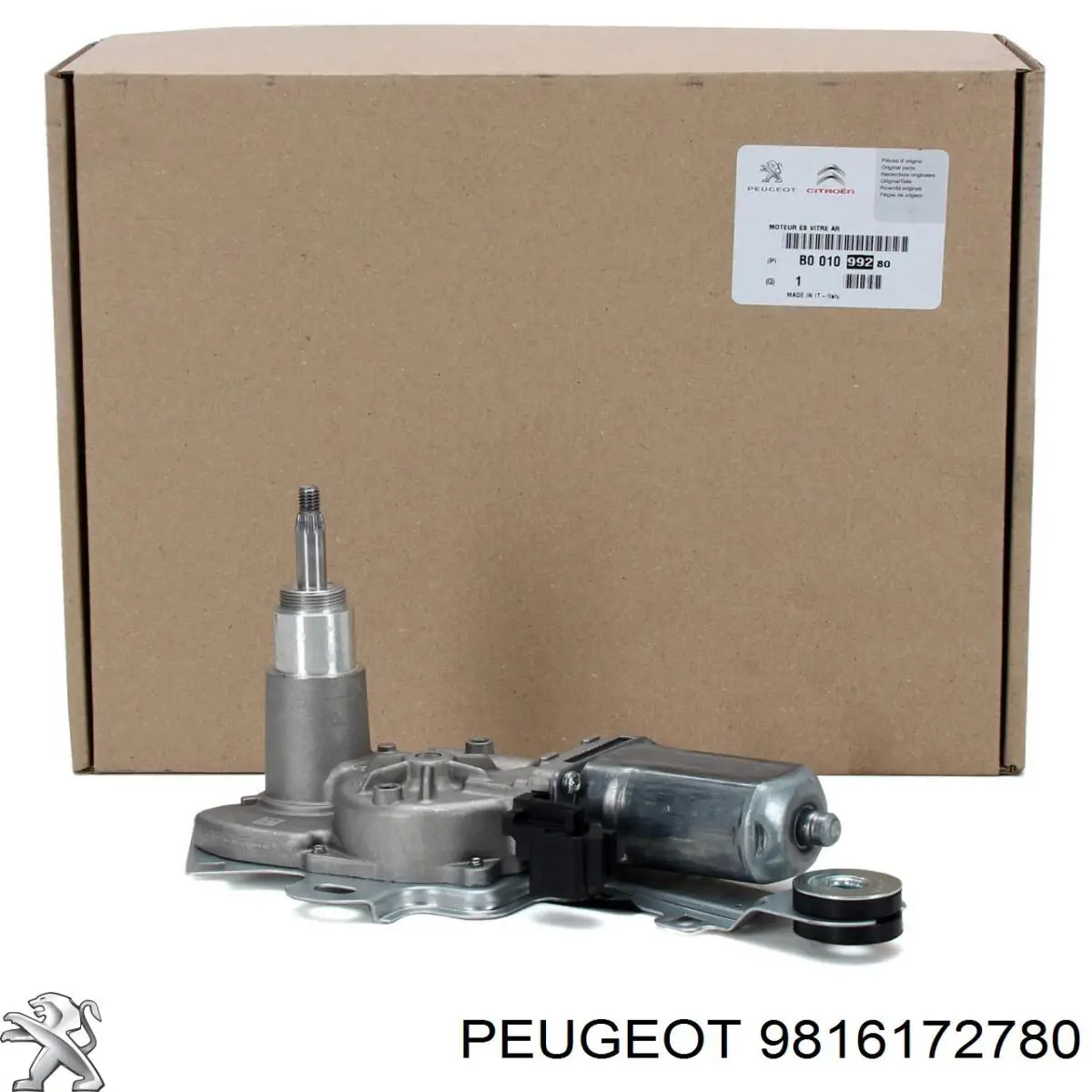 9816172780 Peugeot/Citroen Мотор склоочисника лобового скла, лівий