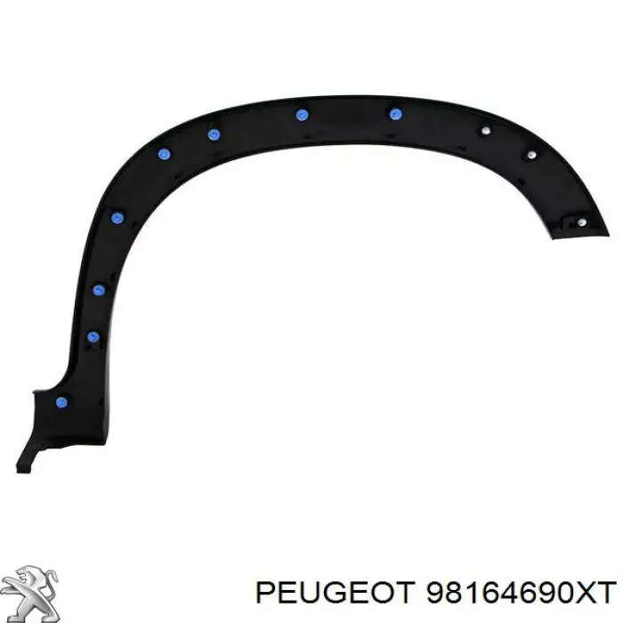 Молдинг задньої арки крила, правий Peugeot/Citroen 98164690XT ціна, від 21.23 USD
