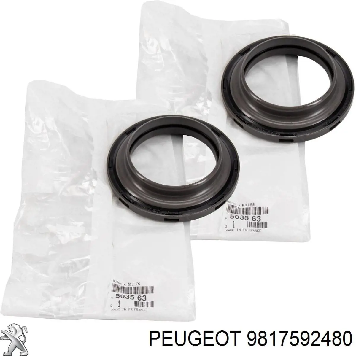 Підшипник опорний амортизатора, переднього 9817592480 Peugeot/Citroen