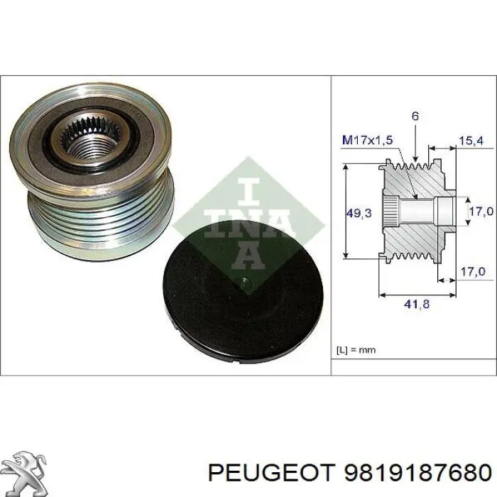 Генератор Peugeot/Citroen 9819187680 ціна, від 84.62 USD