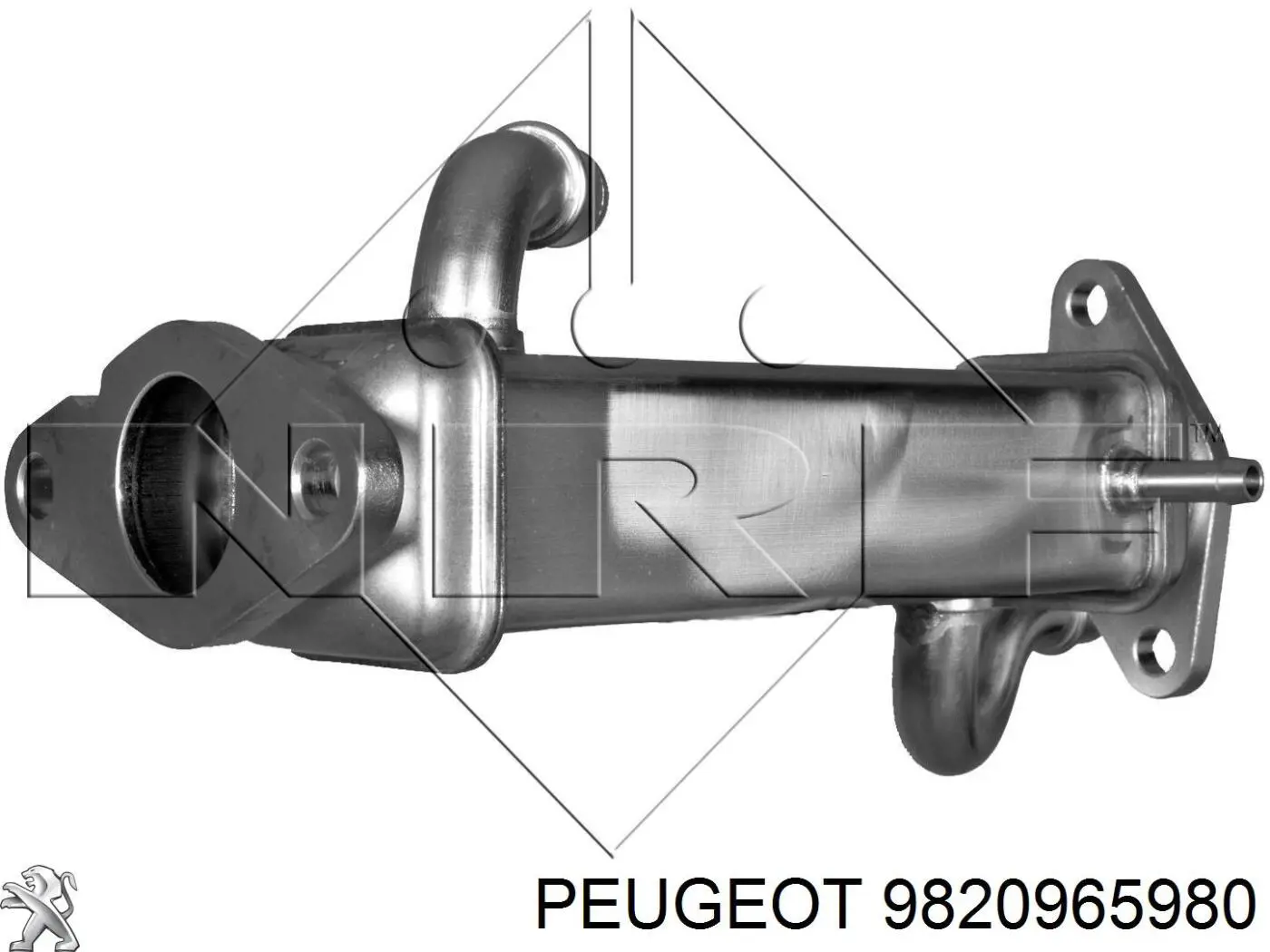 9820965980 Peugeot/Citroen радіатор системи рециркуляції ог