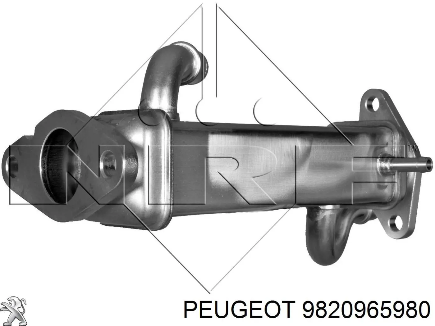 Радіатор системи EGR рециркуляції вихлопних газів 9820965980 Peugeot/Citroen