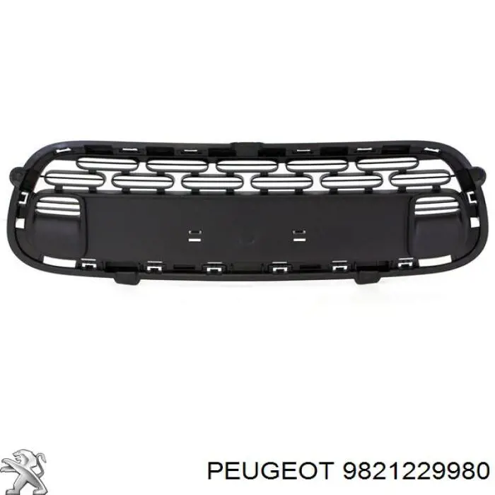 9821229980 Peugeot/Citroen Решітка переднього бампера, центральна