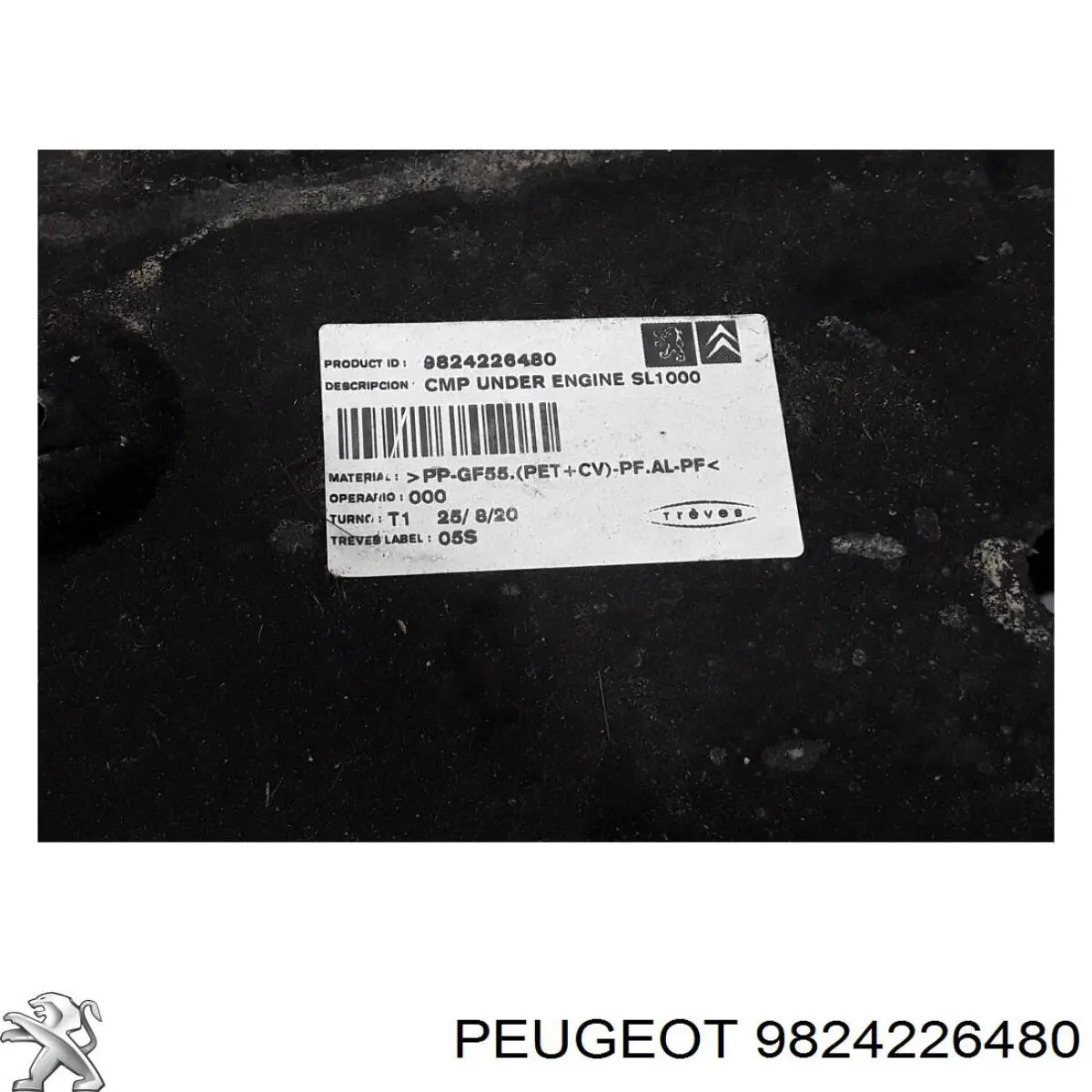 Захист моторного відсіку Peugeot/Citroen 9824226480 ціна, від 70.46 USD