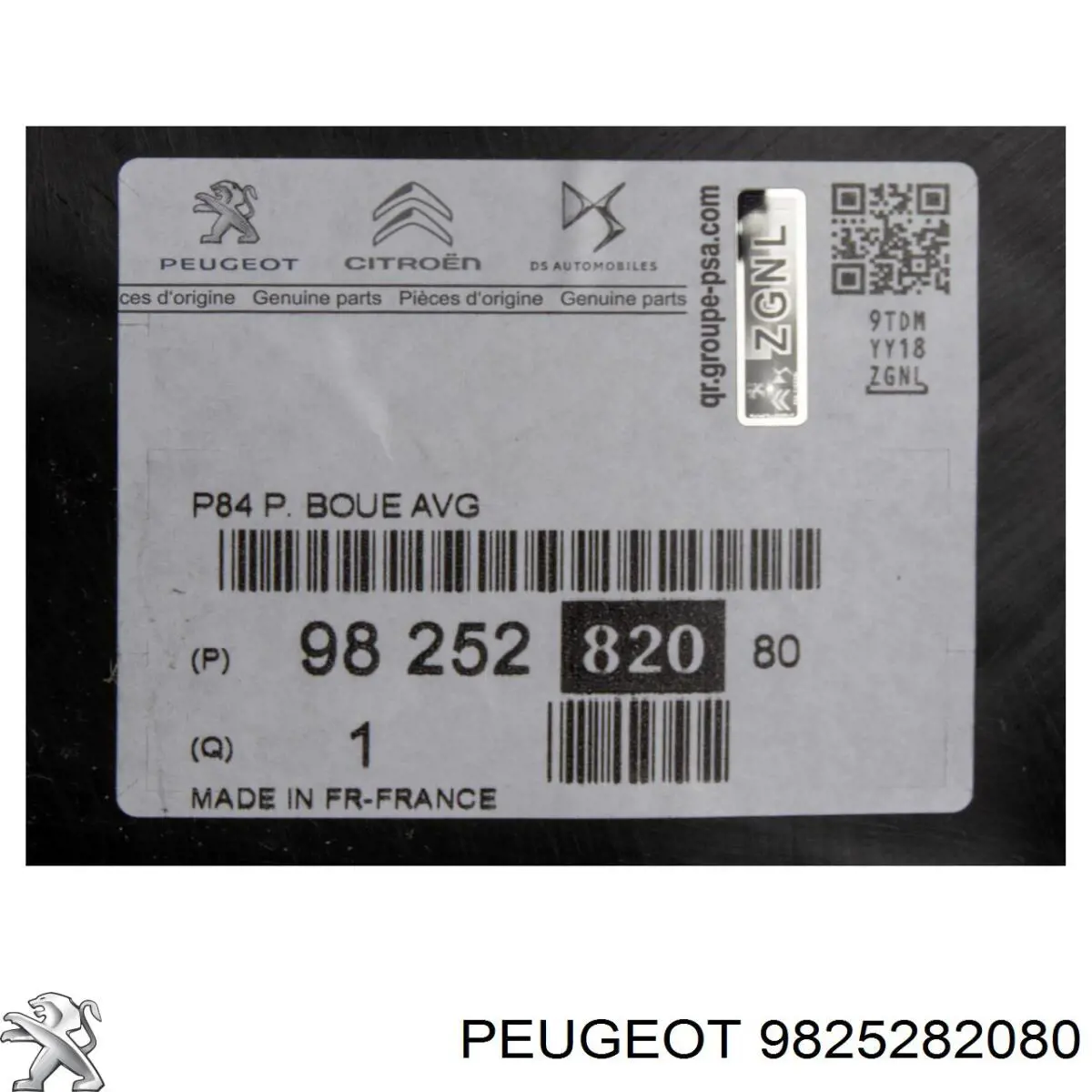9825282080 Peugeot/Citroen Підкрилок переднього крила, лівий