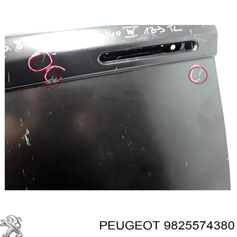 9825574380 Peugeot/Citroen Двері пасажирськи задні ліві