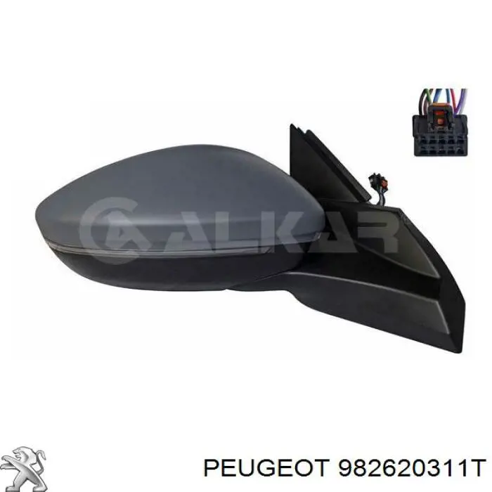Купити 982620311T Peugeot/Citroen Накладка/кришка дзеркала заднього виду, права