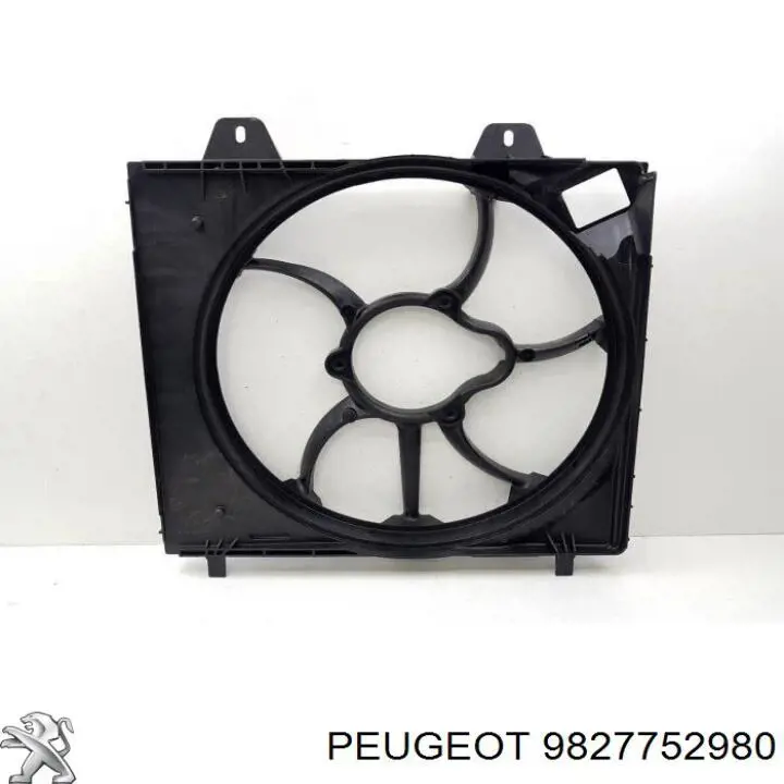 9827752980 Peugeot/Citroen Дифузор радіатора охолодження, в зборі з мотором і крильчаткою