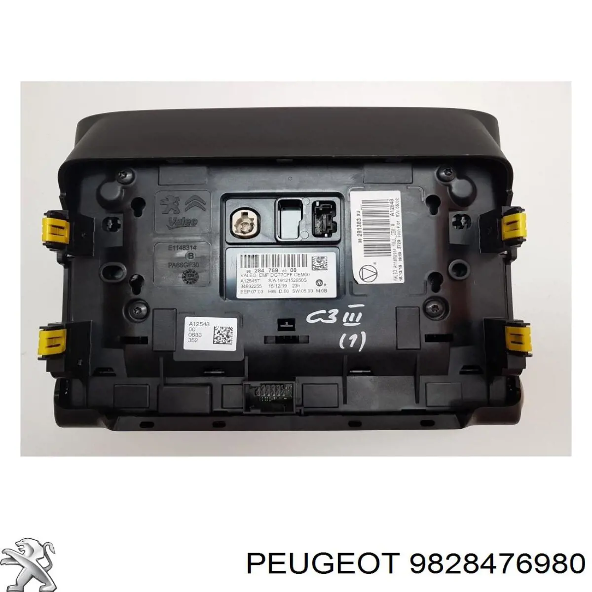 9828476980 Peugeot/Citroen Дисплей бортового комп'ютера