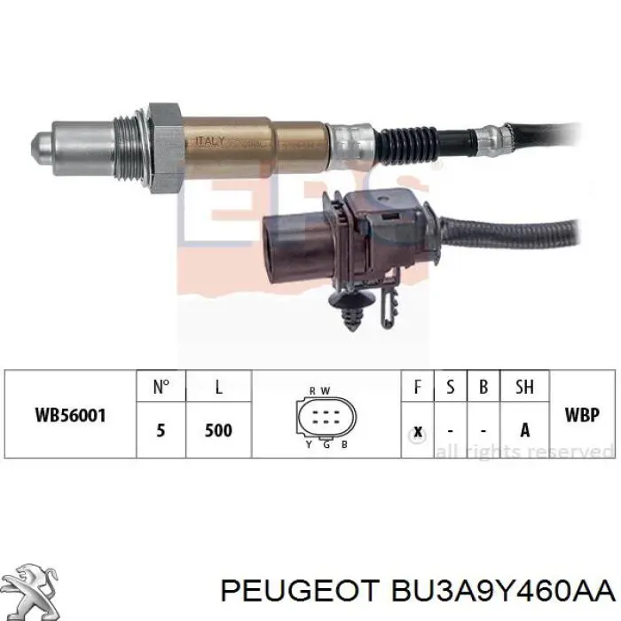 BU3A9Y460AA Peugeot/Citroen лямбдазонд, датчик кисню