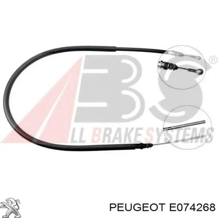Трос стоянкового гальма задній лівий Peugeot/Citroen E074268 ціна, від 11.47 USD