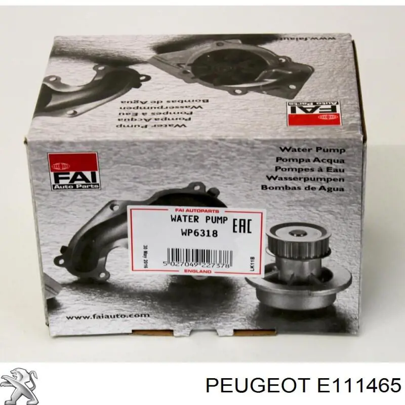Купити E111465 Peugeot/Citroen Насос охолоджуючої рідини
