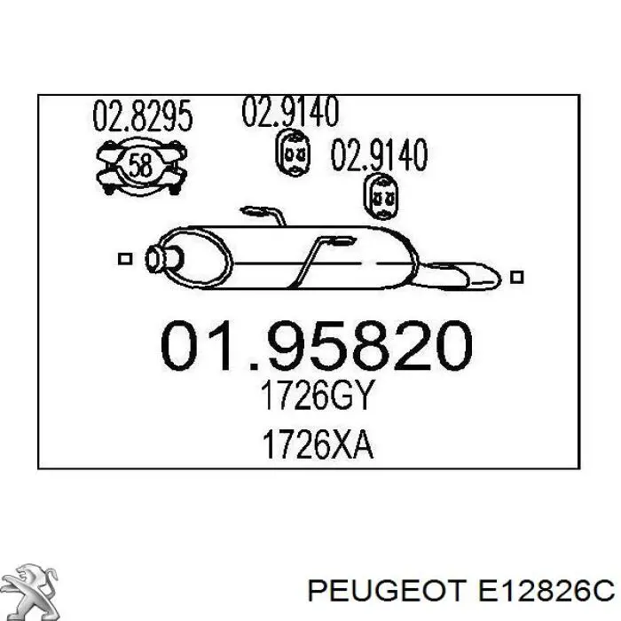 Вихлопна труба Peugeot/Citroen E12826C ціна, від 60.25 USD