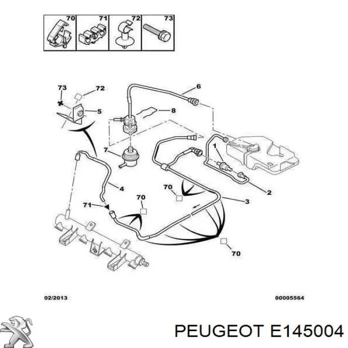 Паливний фільтр E145004 Peugeot/Citroen