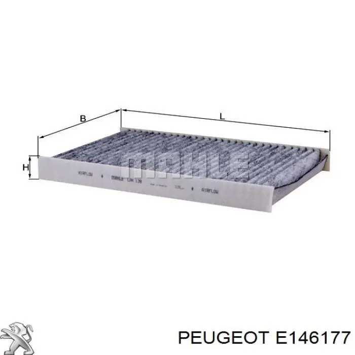 Фільтр повітряний обігрівача Peugeot/Citroen E146177 ціна, від 8.41 USD