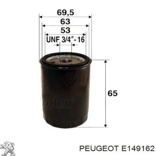 Фільтр масляний Peugeot/Citroen E149162