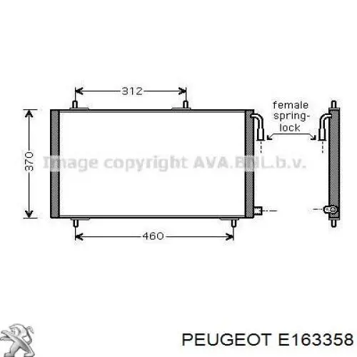 Купити E163358 Peugeot/Citroen Радіатор системи охолодження кондиціонера