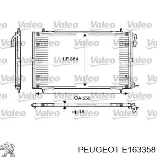 Конденсатор кондиціонера Peugeot/Citroen E163358 ціна, від 61.85 USD