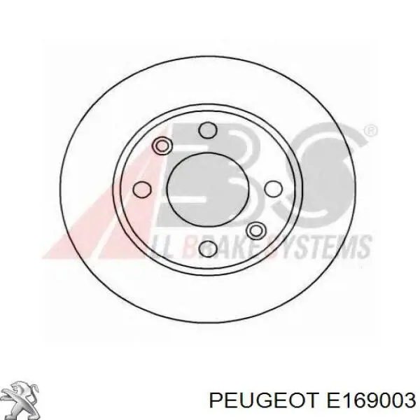 Диск переднього гальма Peugeot/Citroen E169003 ціна, від 26.54 USD