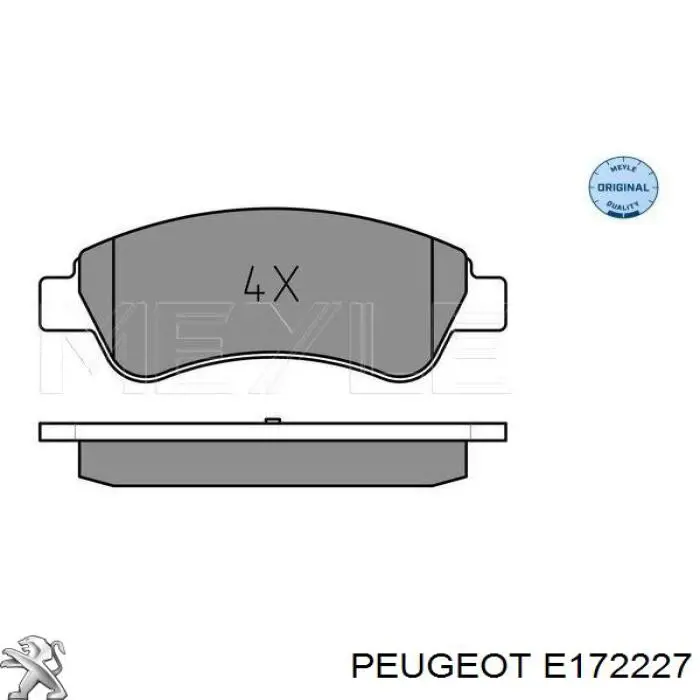 Гальмівні колодки Peugeot/Citroen E172227 ціна, від 20.56 USD