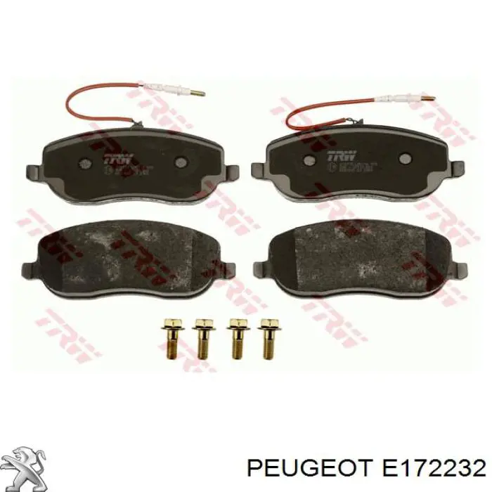 Купити E172232 Peugeot/Citroen Колодки гальмівні передні, дискові