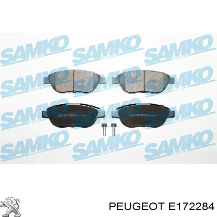 Купити E172284 Peugeot/Citroen Колодки гальмівні передні, дискові