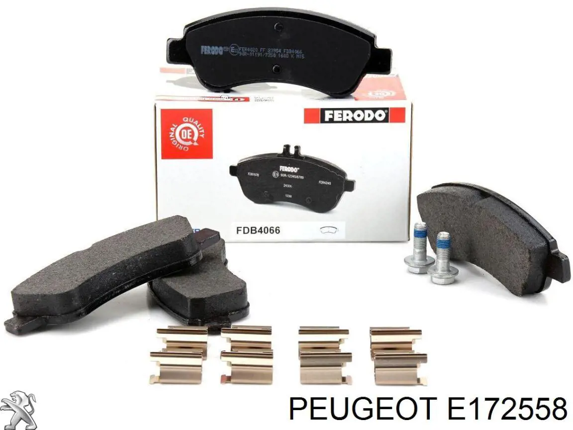 Передні тормозні колодки E172558 Peugeot/Citroen