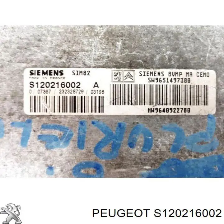  Peugeot/Citroen S120216002 ціна, від 591.28 USD