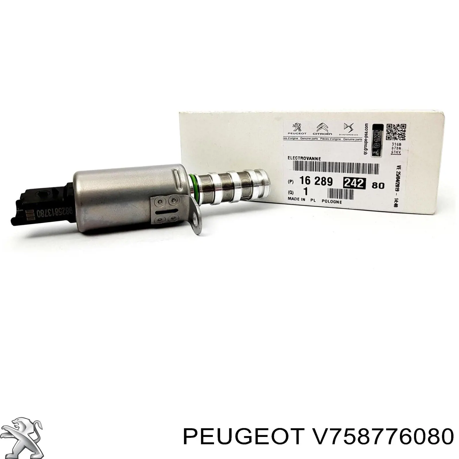 V758776080 Peugeot/Citroen клапан електромагнітний положення (фаз розподільного валу)