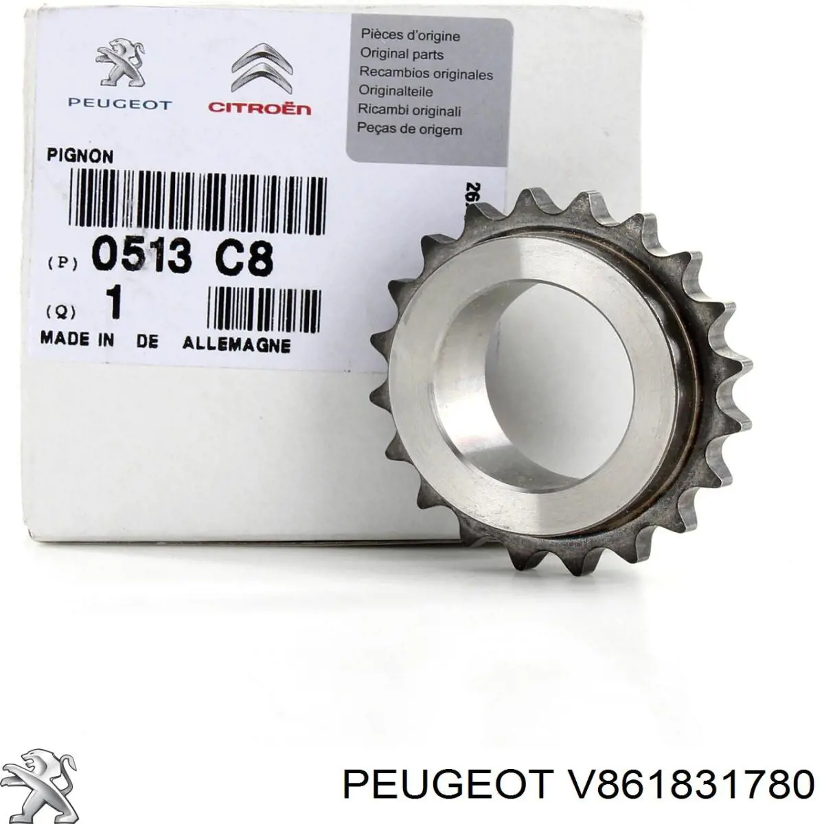 Ланцюг ГРМ, комплект Peugeot/Citroen V861831780 ціна, від 103.39 USD
