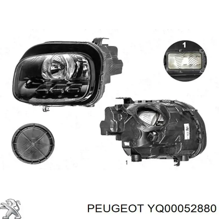 Фара дальнього світла в зборі Peugeot/Citroen YQ00052880 ціна, від 223.87 USD