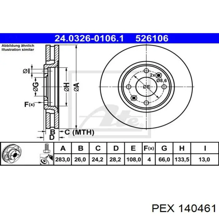 Гальмівні диски передні 986478831 Bosch