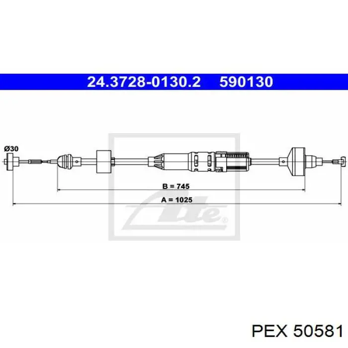 Трос зчеплення PEX 50581 ціна, від 17.12 USD