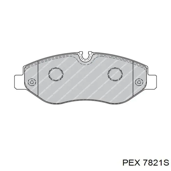 Колодки гальмівні передні, дискові 7821S PEX