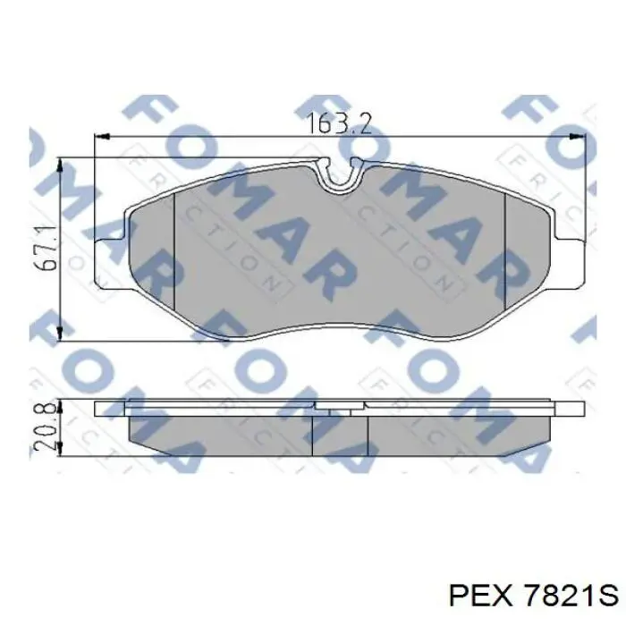 Гальмівні колодки PEX 7821S ціна, від 36.15 USD