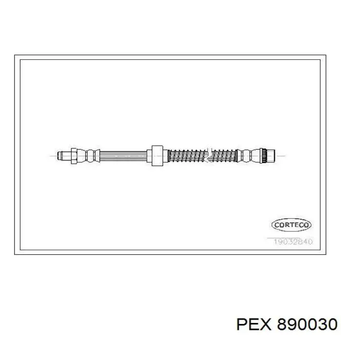 Шланг гальмівний передній 890030 PEX