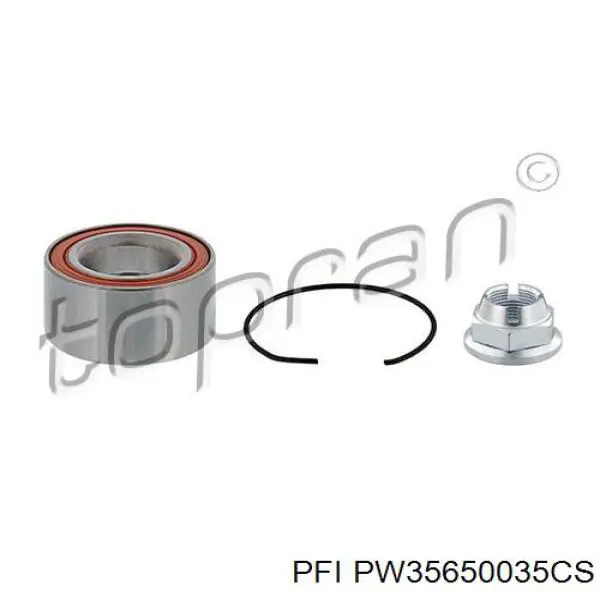 Комплект підшипник маточини передньої PFI PW35650035CS ціна, від 12.24 USD