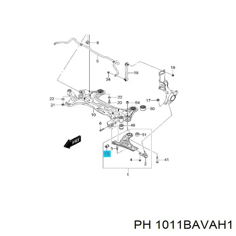 1011BAVAH1 PH Сайлентблок переднього нижнього важеля