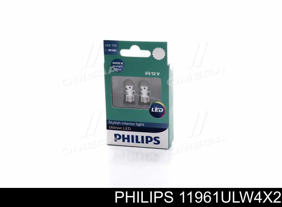 11961ULW4X2 Philips Лампочка плафону освітлення салону/кабіни