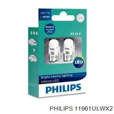 Купити 11961ULWX2 Philips Лампочка плафону освітлення салону/кабіни