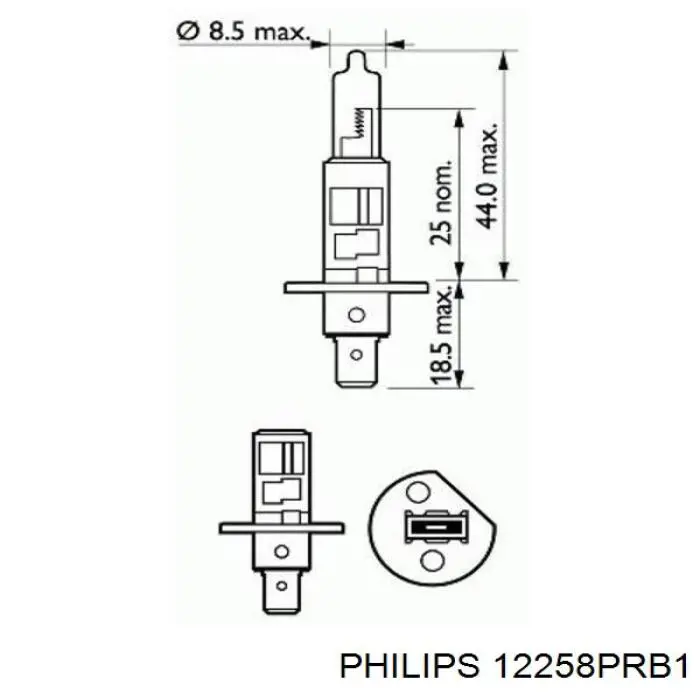 Купити 12258PRB1 Philips Лампочка галогенна