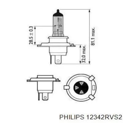 Купити 12342RVS2 Philips Лампочка галогенна