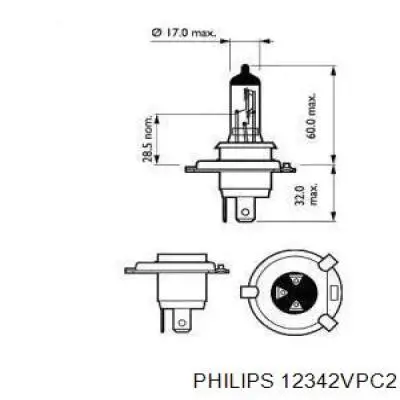 Лампочка галогенна 12342VPC2 Philips