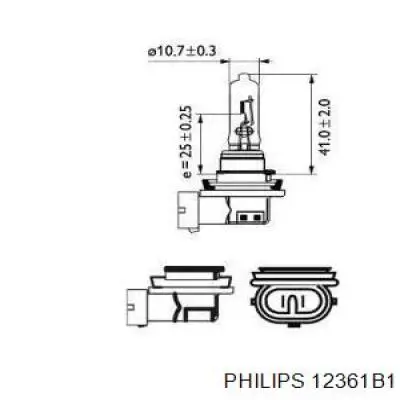 Лампочка галогенна 12361B1 Philips