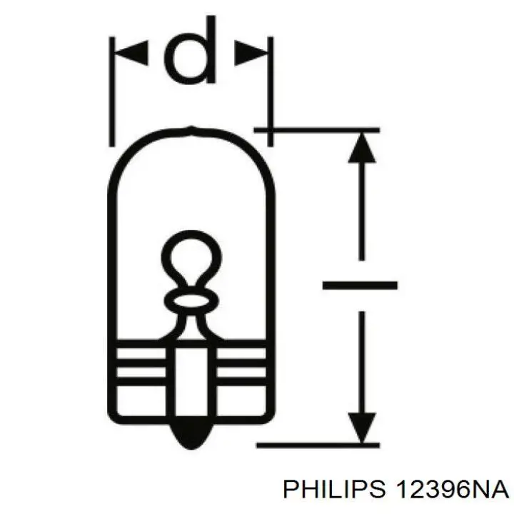 Лампочка переднього габариту Philips 12396NA ціна, від 0.76 USD
